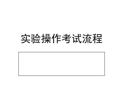 九年级理化生实验操作考试流程 (1)PPT课件