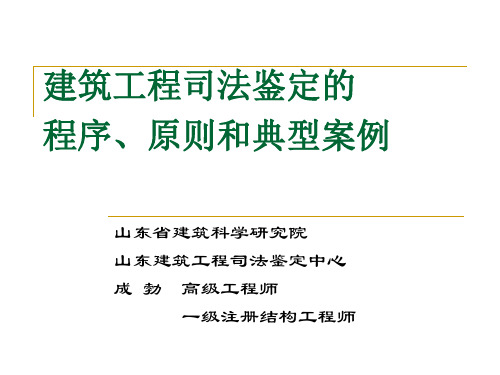 建筑工程司法鉴定的程序原则和典型案例_图文精品文档