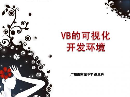 VB的可视化开发环境