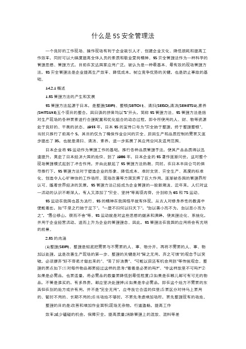 什么是5S安全管理法