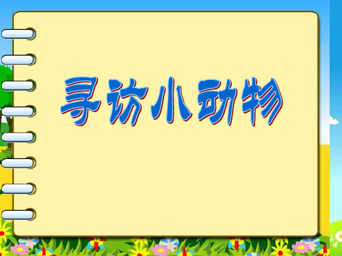 教科版三年级科学上《寻访小动物》1精ppt课件