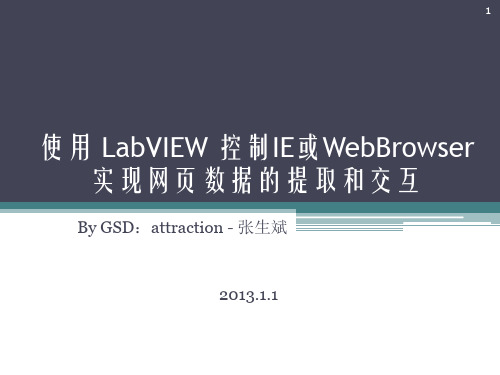 使用LabVIEW实现网页数据提取和交互