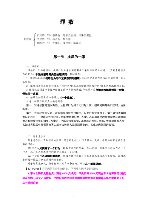 李文华：司法考试刑法：最新专题《罪数》