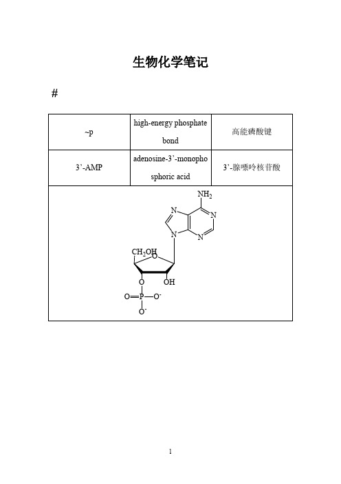 生物化学笔记