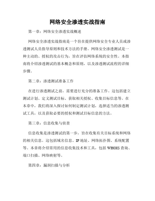 网络安全渗透实战指南