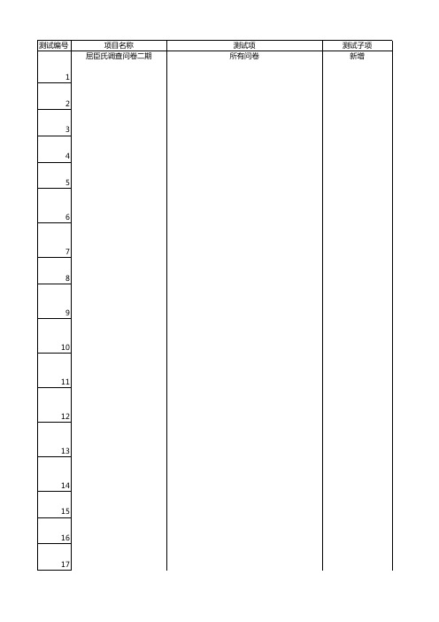 问卷调查二期测试用例