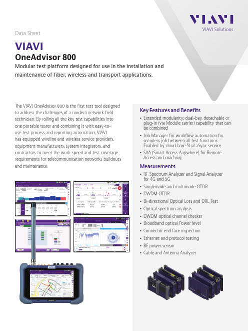 维亚维解决方案 OneAdvisor 800 产品数据表说明书