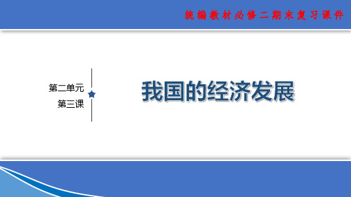 第三课  我国的经济发展 复习课件