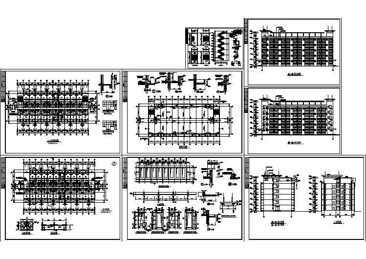 【江苏省】某地中学五层宿舍楼建筑施工图