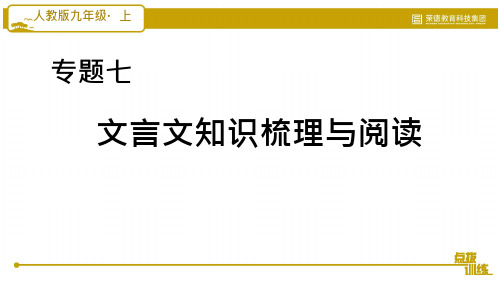 部编版九年级语上册期末7.专题七 言知识梳理与