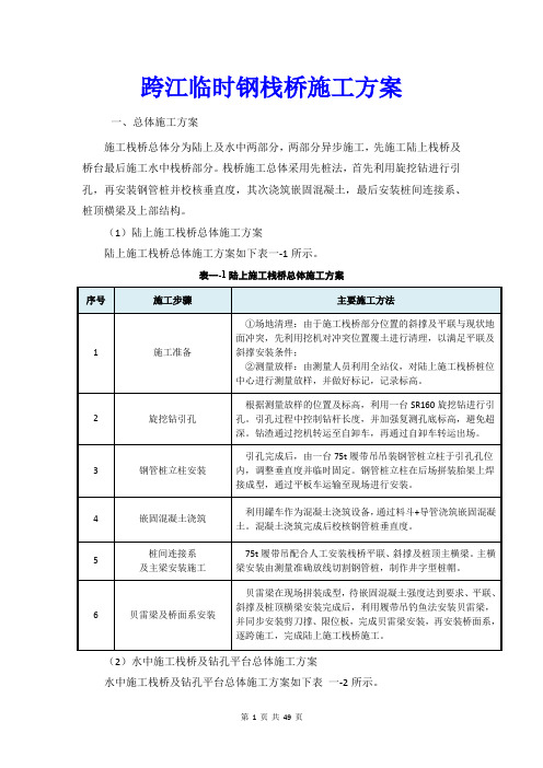 跨江临时钢栈桥施工方案