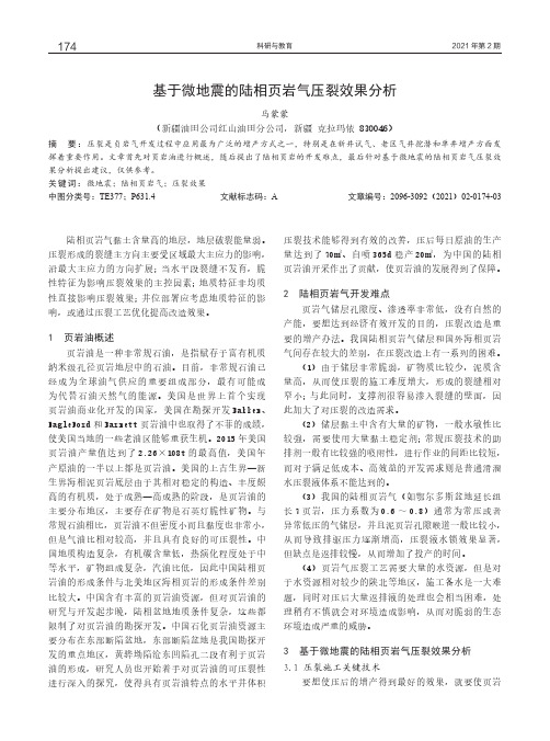 基于微地震的陆相页岩气压裂效果分析