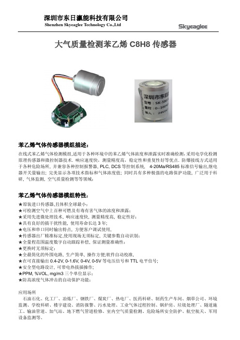 大气质量检测专用苯乙烯C8H8传感器