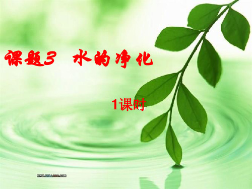 初三化学水的净化