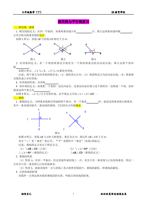 相交线与平行线复习