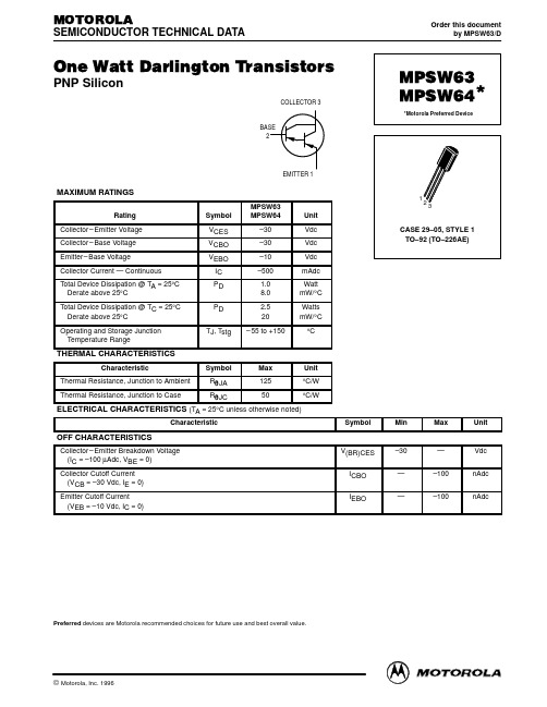 MPSW63中文资料