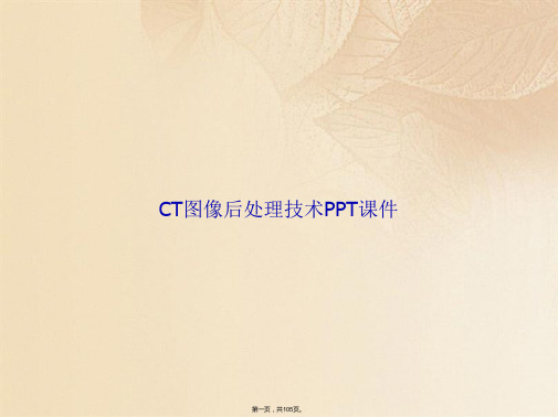 CT图像后处理技术PPT(共105张PPT)