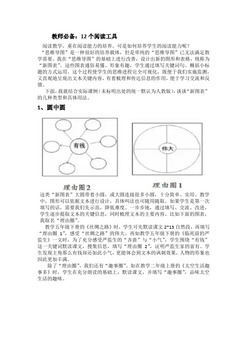 部编本人教版一年级语文下册12种阅读工具图(比思维导图还管用)教师必备