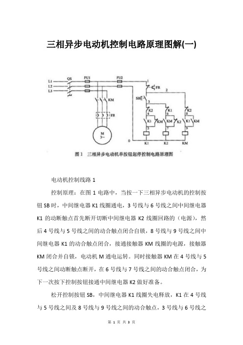 三相异步电动机控制电路原理图解(一)