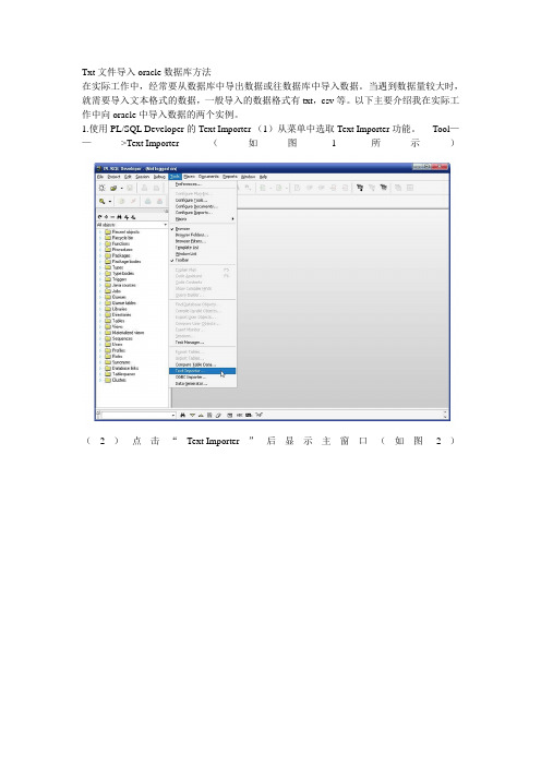 Txt文件导入oracle数据库方法