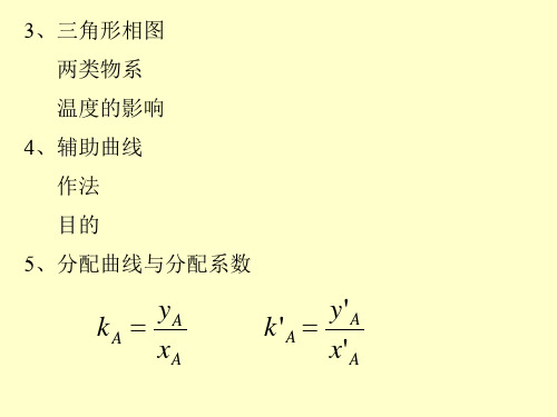 大学课件-化工原理下册-萃取小结