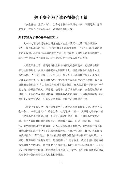 关于安全为了谁心得体会3篇