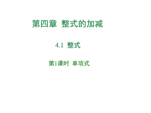 4.1.整式++第1课时+单项式课件2024-2025学年人教版数学七年级上册