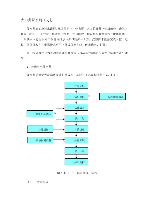 大口井降水施工方法