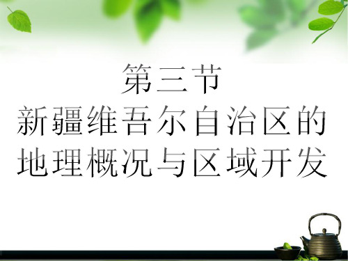 8.3 新疆维吾尔自治区的地理概况与区域开发 课件