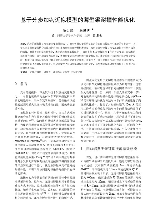 杜倩倩-1434399-基于分步加密近似模型的薄壁梁耐撞性能优化