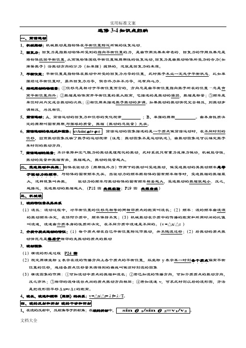 高中物理选修3-4、3-5知识点归纳