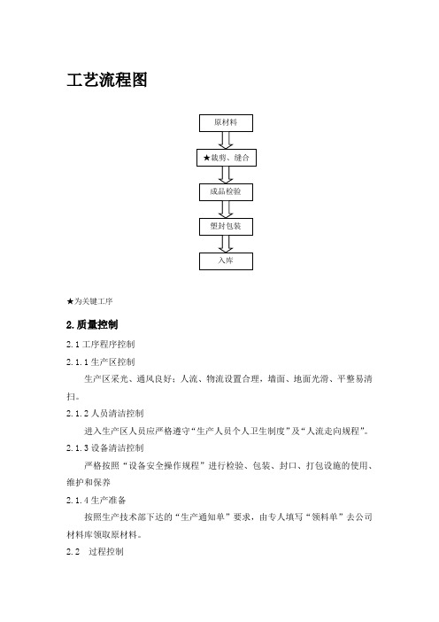 (完整版)一类医疗器械生产备案-隔离衣11、工艺流程图