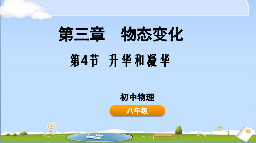 2024年秋新人教版八年级上册物理教学课件第三章 物态变化 3.4 升华和凝华