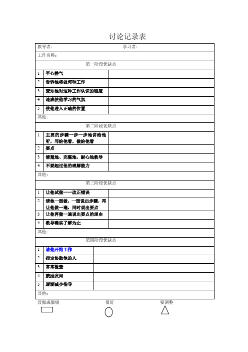 工作教导四阶段--应用表单