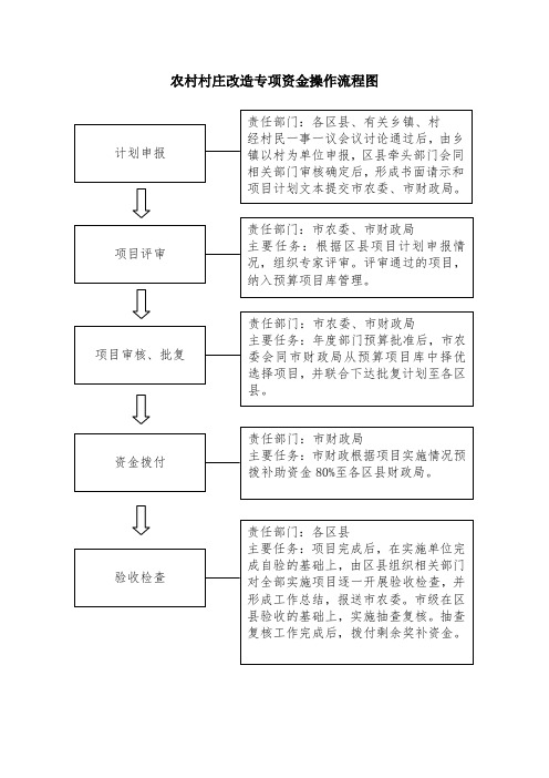 农村村庄改造专项资金操作流程图