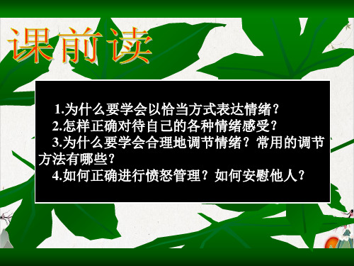 品出情感的意味 我们的情感世界 人教部编版七年级下册道德与法治-PPT精品课件