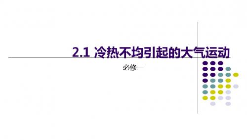 人教版高一地理必修1 2.1冷热不均引起的大气运动 课件(共21张PPT)