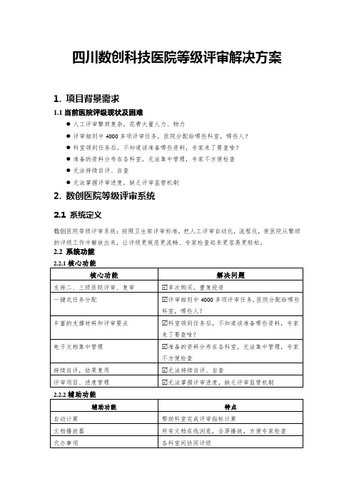 四川数创科技医院等级评审解决方案