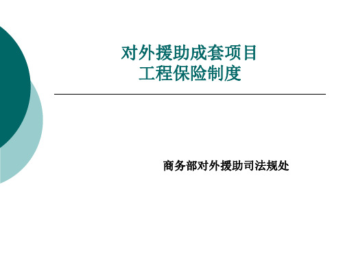 对外援助成套项目的工程保险制度(修改稿)0709