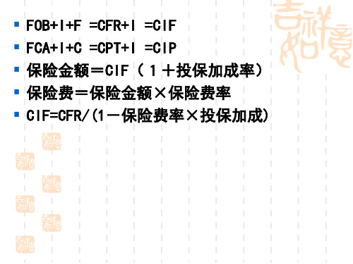 国际运输与保险计算题