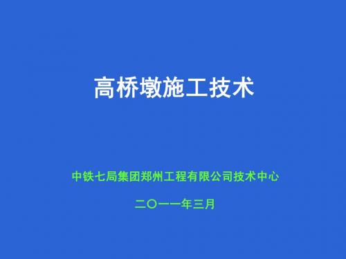 高墩施工(专业)