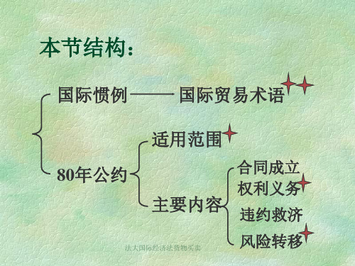 法大国际经济法货物买卖课件