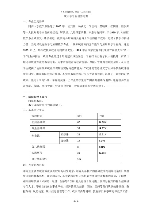 统计学专业培养方案[001]