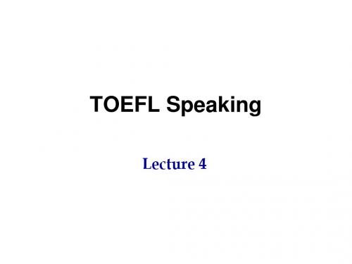 TOEFL Speaking 4