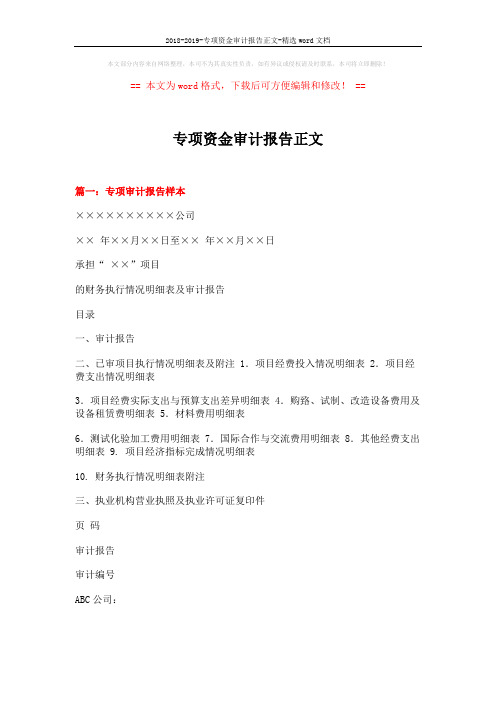 2018-2019-专项资金审计报告正文-精选word文档 (7页)