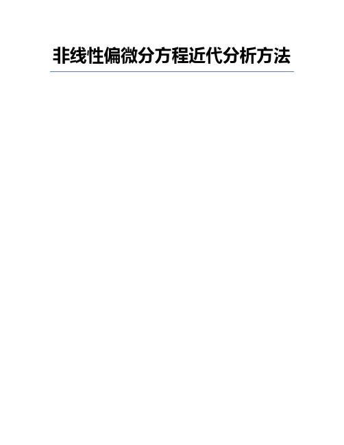 非线性偏微分方程近代分析方法