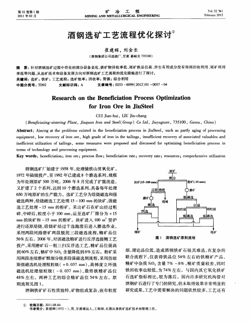 酒钢选矿工艺流程优化探讨