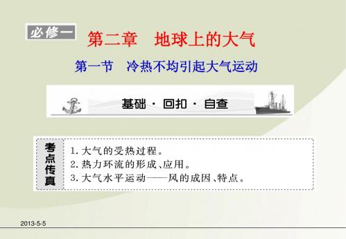 【课堂新坐标】2012高考地理第一轮 第2章-第1节 冷热不均引起大气运动课件 必修1