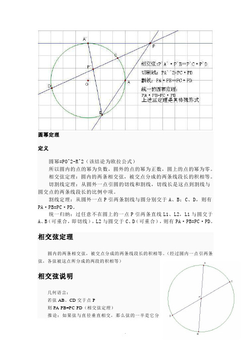 圆的相关定理