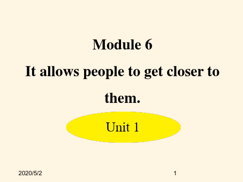 最新外研版八年级上册英语精品课件：-Module 6-Unit 1